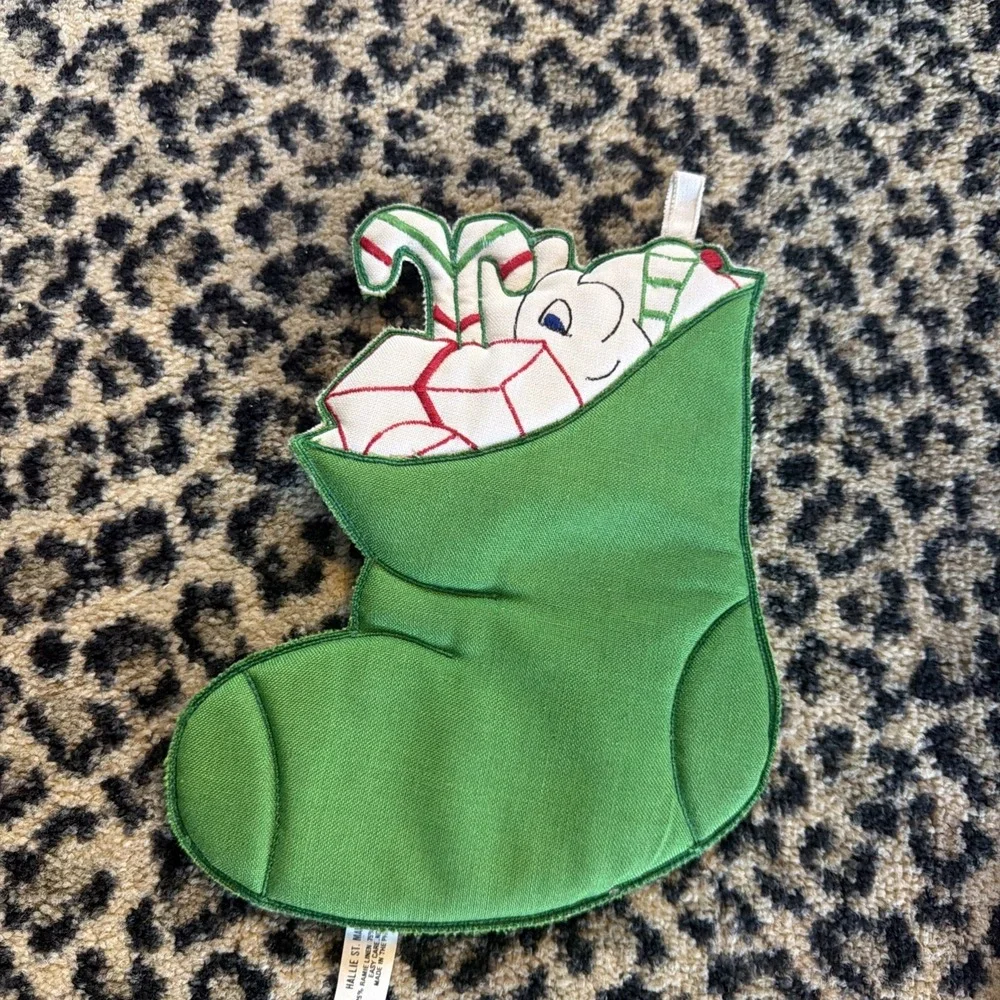 Christmas Pot Holders Lot Hallie St Mary Stocking Dove Wreath 1980s VTG Lot Of 2